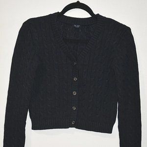 Oxford Blue Knit Crop Cardigan